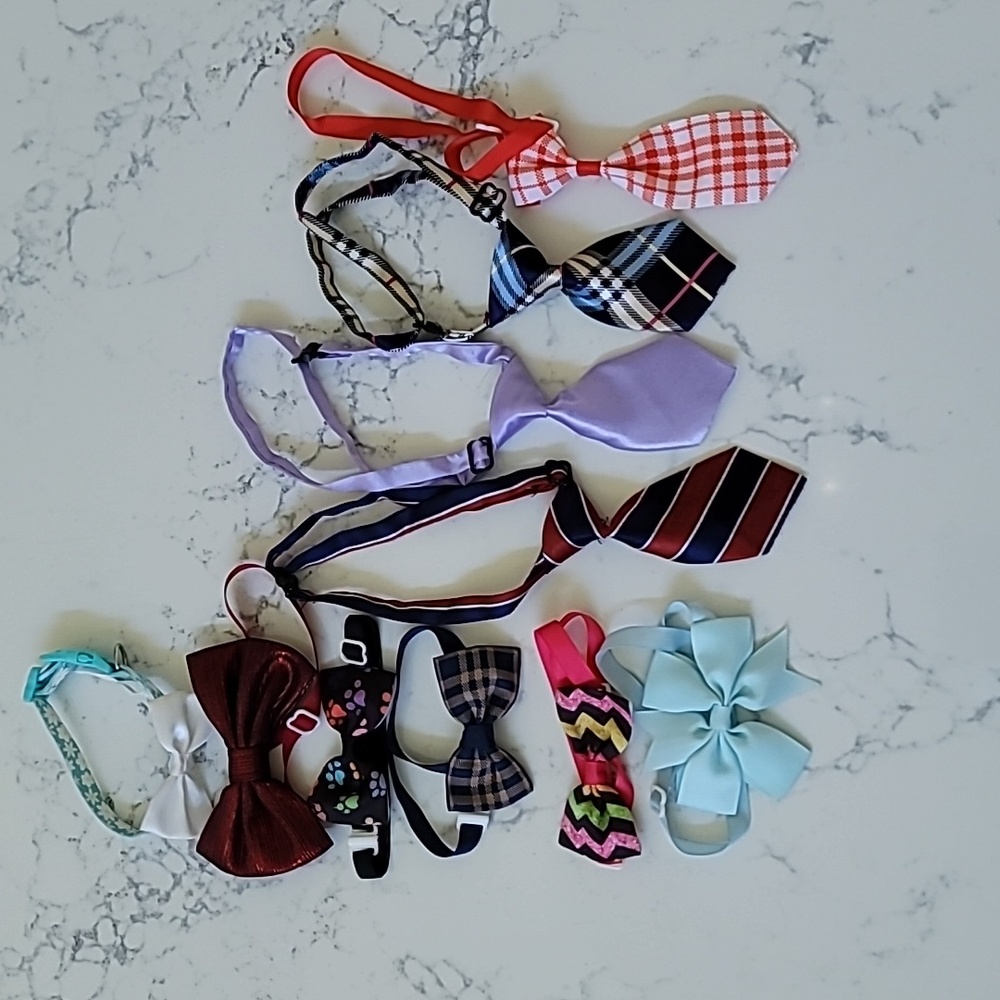 Dog bows and ties